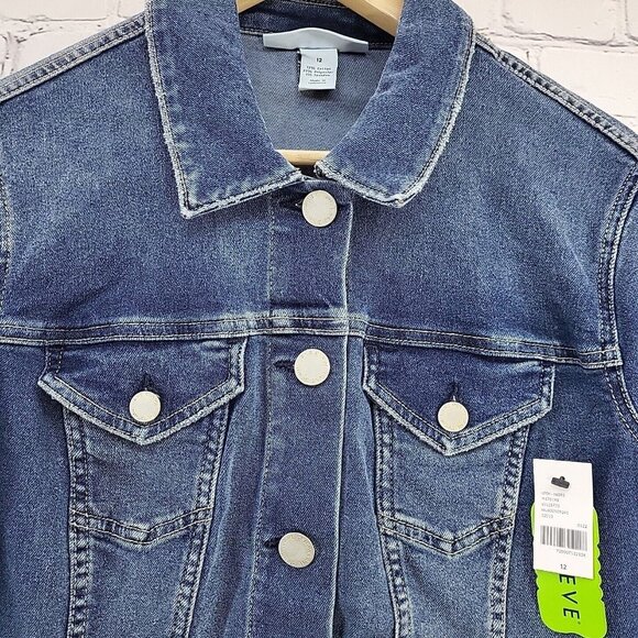Lane Bryant Denim Jacket Womens Sz 12 New With Tags - Picture 3 of 12